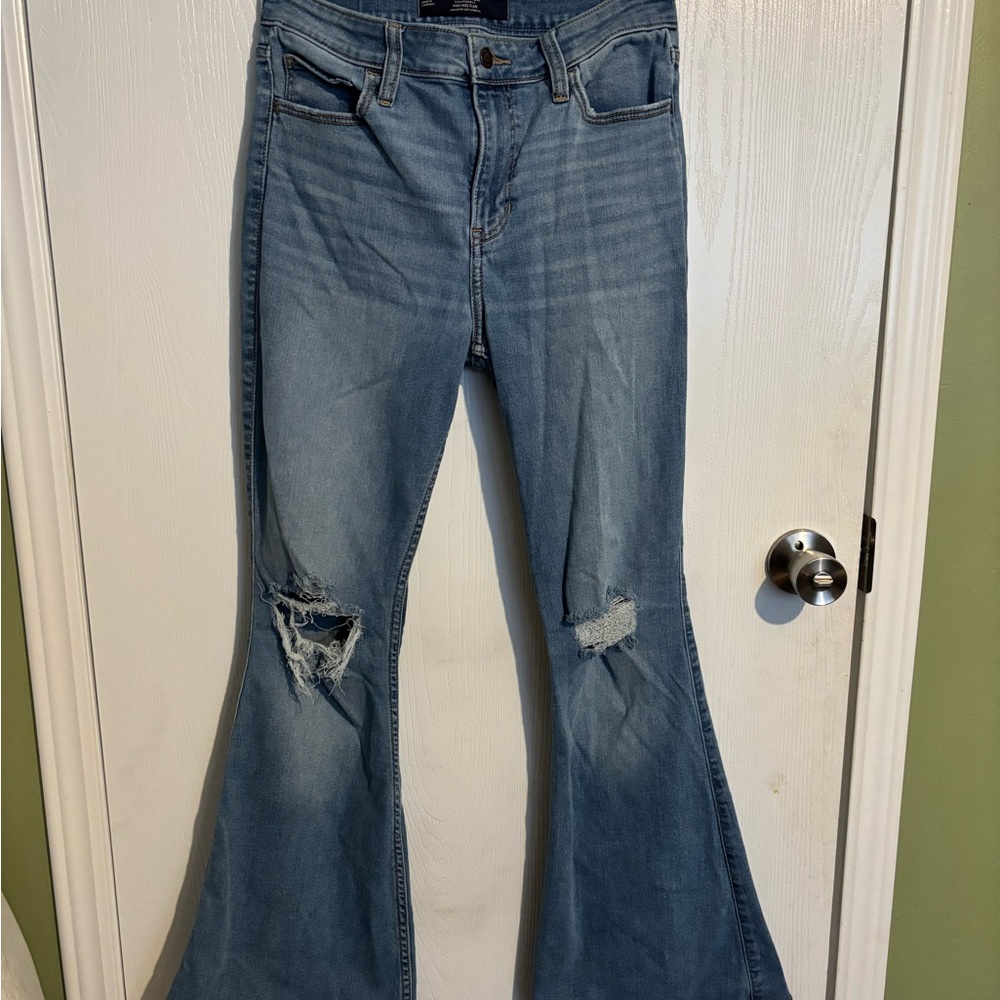Hollister Women's Blue Flare Jeans